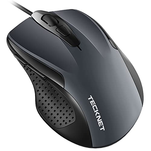 TECKNET Maus mit Kabel, Optical Business Mouse...