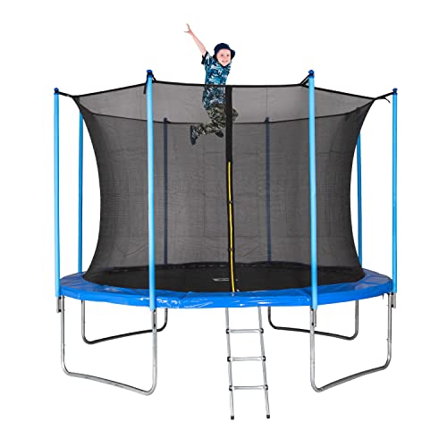 MotionXperts Outdoor Trampolin 366 cm blau mit...