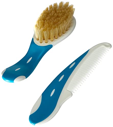 NUK Babybürste aus 100% Naturhaar mit Kamm mit...
