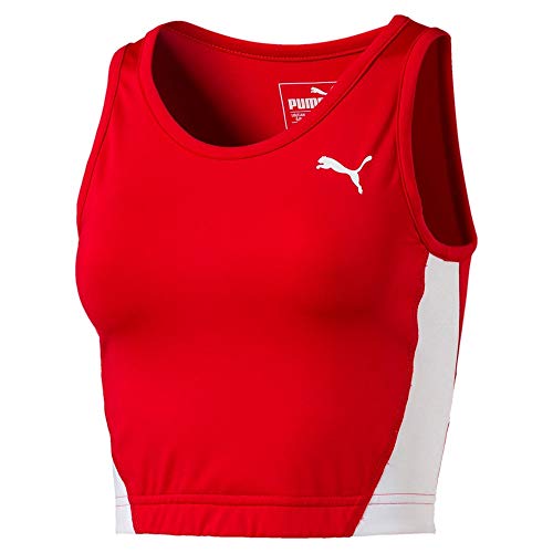 PUMA Damen Cross The Line Croptop W Top, Red, S