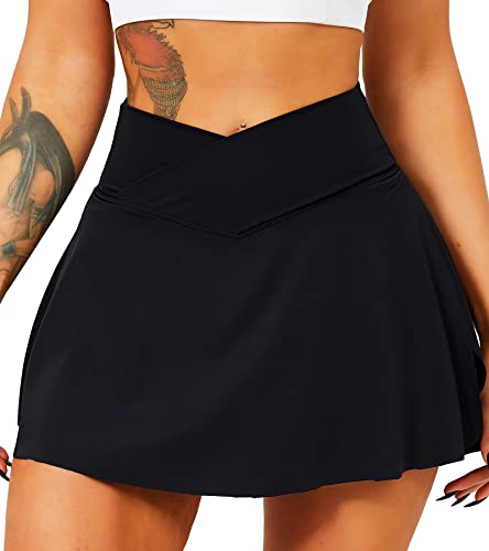 TZLDN Tennis Skort - Damen Sport Rock mit Shorts...