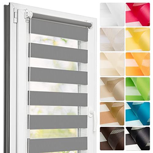 Estika® Doppelrollo klemmfix ohne Bohren Nach...