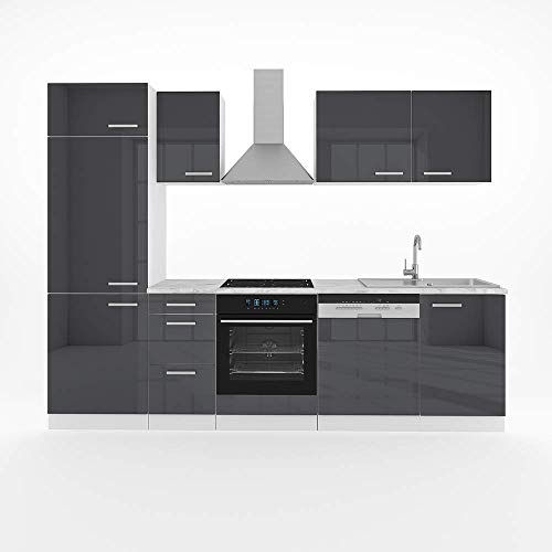 Vicco Küche Optima 270 cm Küchenzeile...