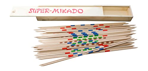 Mikado Spiel XL aus hochwertigem Buchenholz,...