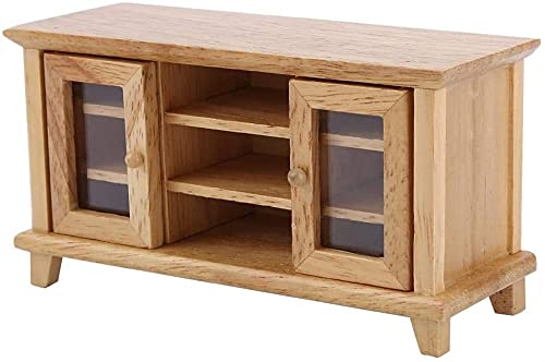 QIANG 1:12 Puppenhaus Holz TV Kabinett...