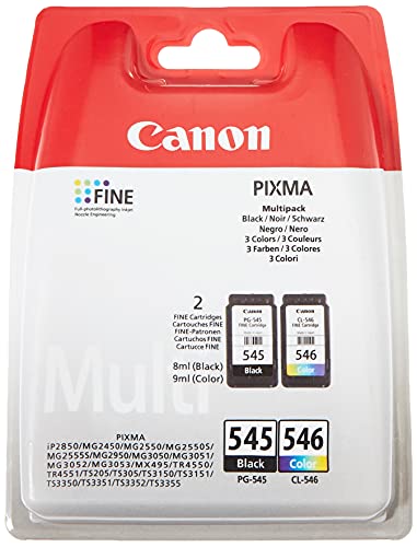CANON PG-545 / CL-546 Tintenpatrone Schwarz und...
