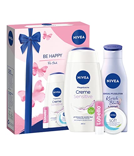 NIVEA Be Happy Geschenkset, verwöhnendes Beauty...