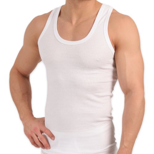 Celodoro Herren Feinripp Tank Top (5er Pack)...