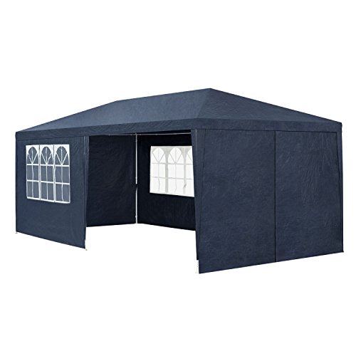 Juskys Partyzelt 3x6 m in Blau — Gartenpavillon...
