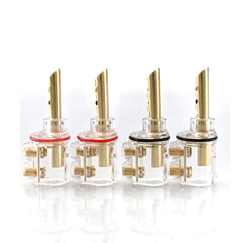 4 Stück 4mm Bananenstecker High End Vergoldet...