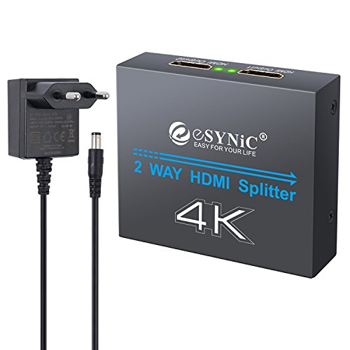 eSynic 4K HDMi Splitter 1X2 Ultra HD 2160P 4K x 2K...
