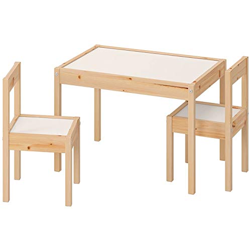 Ikea LATT-Kindertisch mit 2 Stühlen, weiß,...