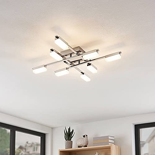 Lindby LED Deckenleuchte 'Mally' (Modern) in Chrom...