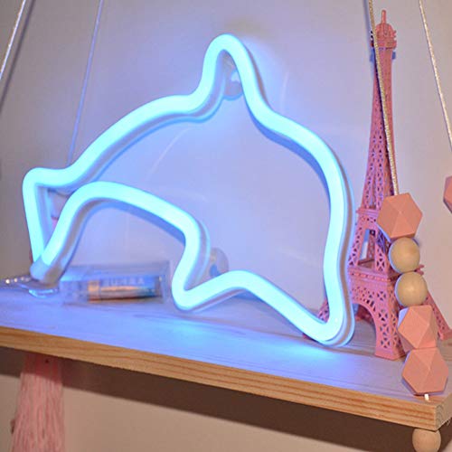 Neon LED-Licht Zeichen Delphin Tierform Wand...