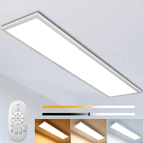Dimmbar LED Deckenleuchte Panel 120x30 cm mit...