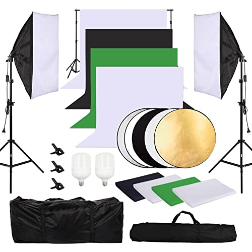 OUBO Fotostudio Dauerlicht Softbox Set,...