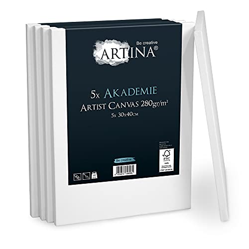 Artina FSC® Keilrahmen 5er Set Akademie 30x40 cm...