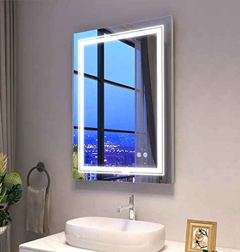 FRALIMK LED Spiegel 50x70cm LED Badezimmerspiegel...