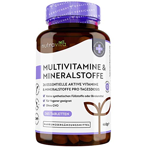 Multivitamin & Mineralstoffe - 365 hochdosierte...