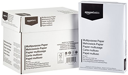 Amazon Basics Druckerpapier, DIN A4, 80 g/m²,...