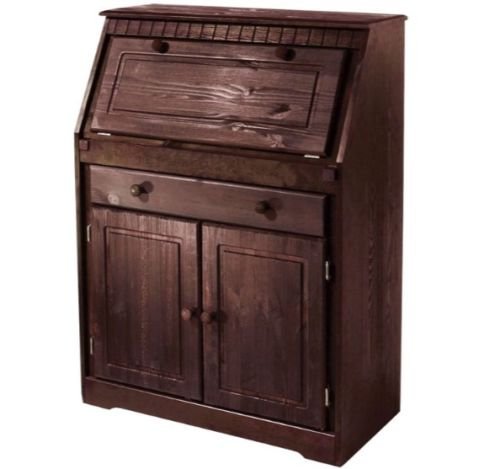 Sekretär aus massiver Kiefer kolonialfarben,...