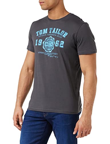 TOM TAILOR Herren T-Shirt mit Logoprint 1008637,...