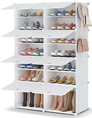 HOMIDEC Schuhregal, 7-stufiger Schuhschrank...