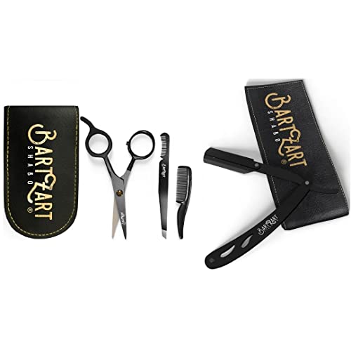 BartZart Rasiermesser Set mit Bartschere und...