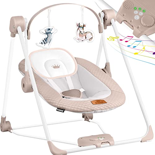 KIDIZ® Babywippe Babyschaukel mit 5...