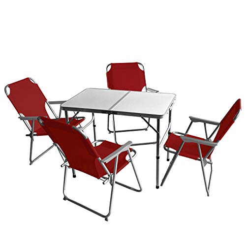 Wohaga 5tlg. Campingmöbel Set Campingtisch...