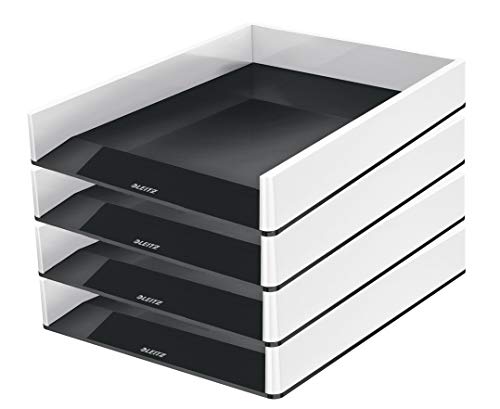 Leitz Briefkorb A4, 4er Pack, Zweifarbiges Design,...