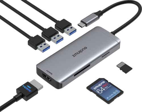 USB C Hub HDMI USB C Adapter, 6 in 1 USB Type C...
