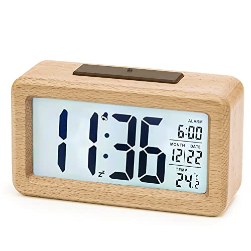 Wecker Digital, aboveClock Digitaler Wecker Holz...