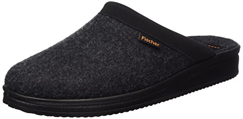 Fischer Herren Andy Pantoffeln, Schwarz (Anthrazit...