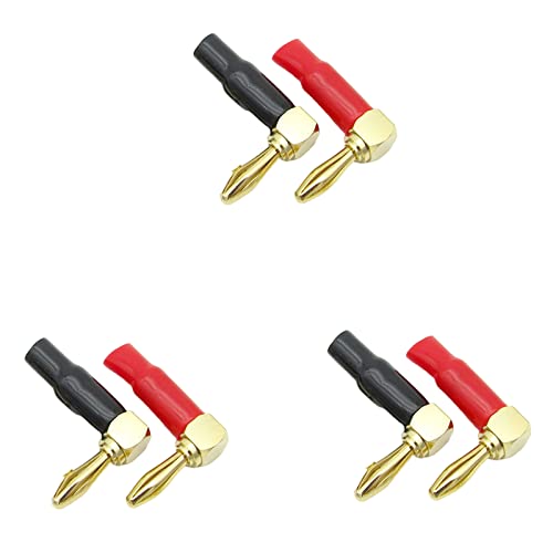 6 Stück High End Bananenstecker gewinkelt...