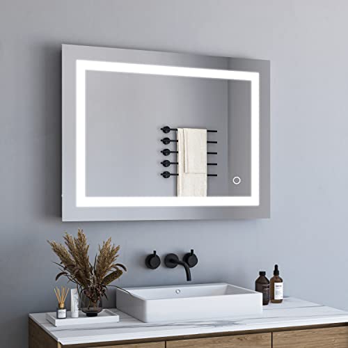 LED Badspiegel mit Beleuchtung 80 x 60 cm LED...