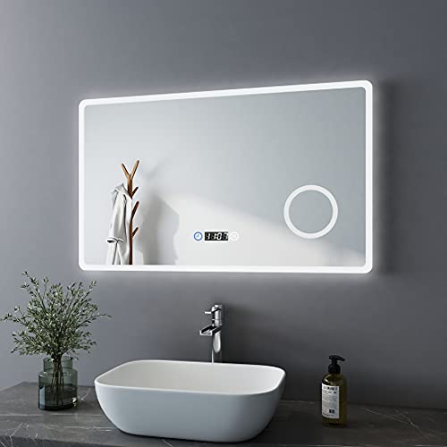 Bath-mann LED Badspiegel 100x60cm...