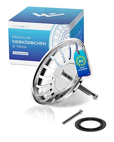 LOBENSWERK Siebkörbchen Spüle 79mm [Universelle...
