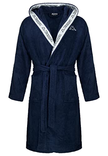 Kappa Unisex Bademantel mit Kapuze 100% Baumwolle...