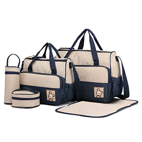Miss Lulu 5er-Set Baby Wickeltasche Babytasche...