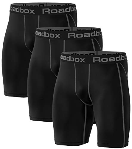 Roadbox 3er Pack Herren Kompressionsshorts,...