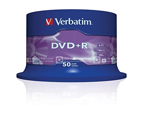 Verbatim DVD+R 16x Matt Silver 4.7GB I 50er Pack...