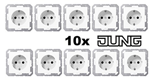 JUNG AS 500 Alpinweiß 10er Set (Steckdose)