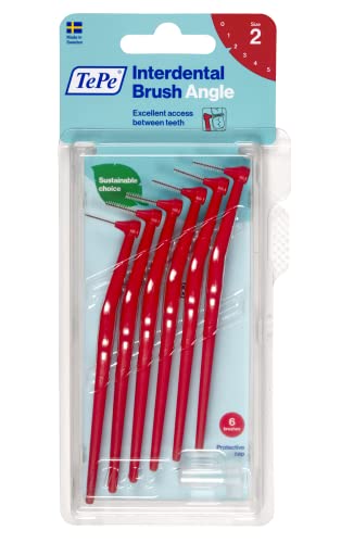 TEPE Angle Interdentalbürsten Rot (ISO Größe 2:...