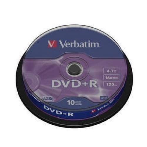 Verbatim DVD+R 16x Matt Silver 4.7GB I 10er Pack...