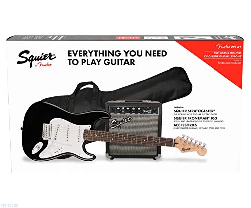 Fender Squier, Stratocaster Pack BLK, mit Frontman...