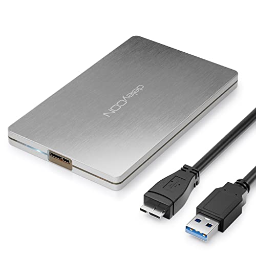 deleyCON SSD Festplattengehäuse USB 3.0 für...