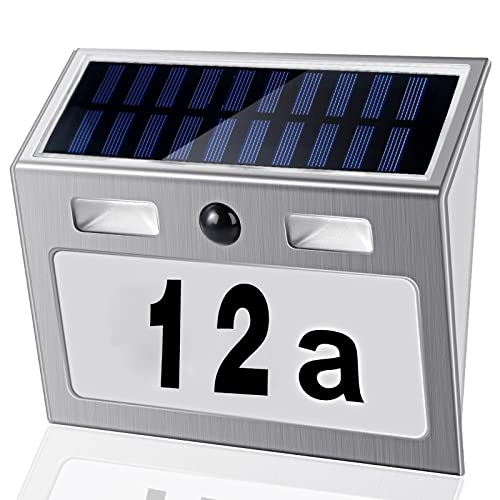 Solar Hausnummer Beleuchtete mit Bewegungsmelder...