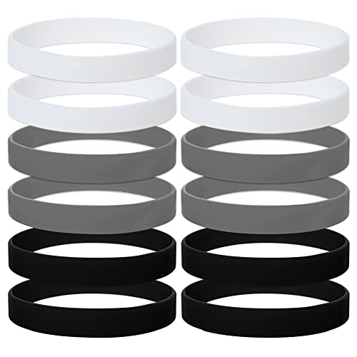 GOGO 12 Stück Erwachsene Gummi-Armbänder Silikon...