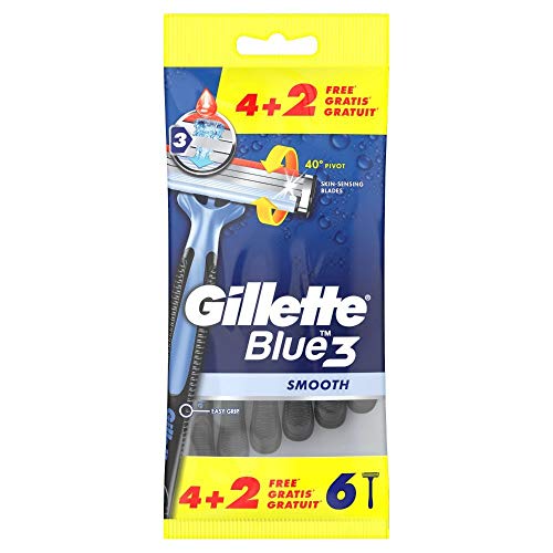 Gillette Blue 3 Smooth Einwegrasierer Männer, 6...